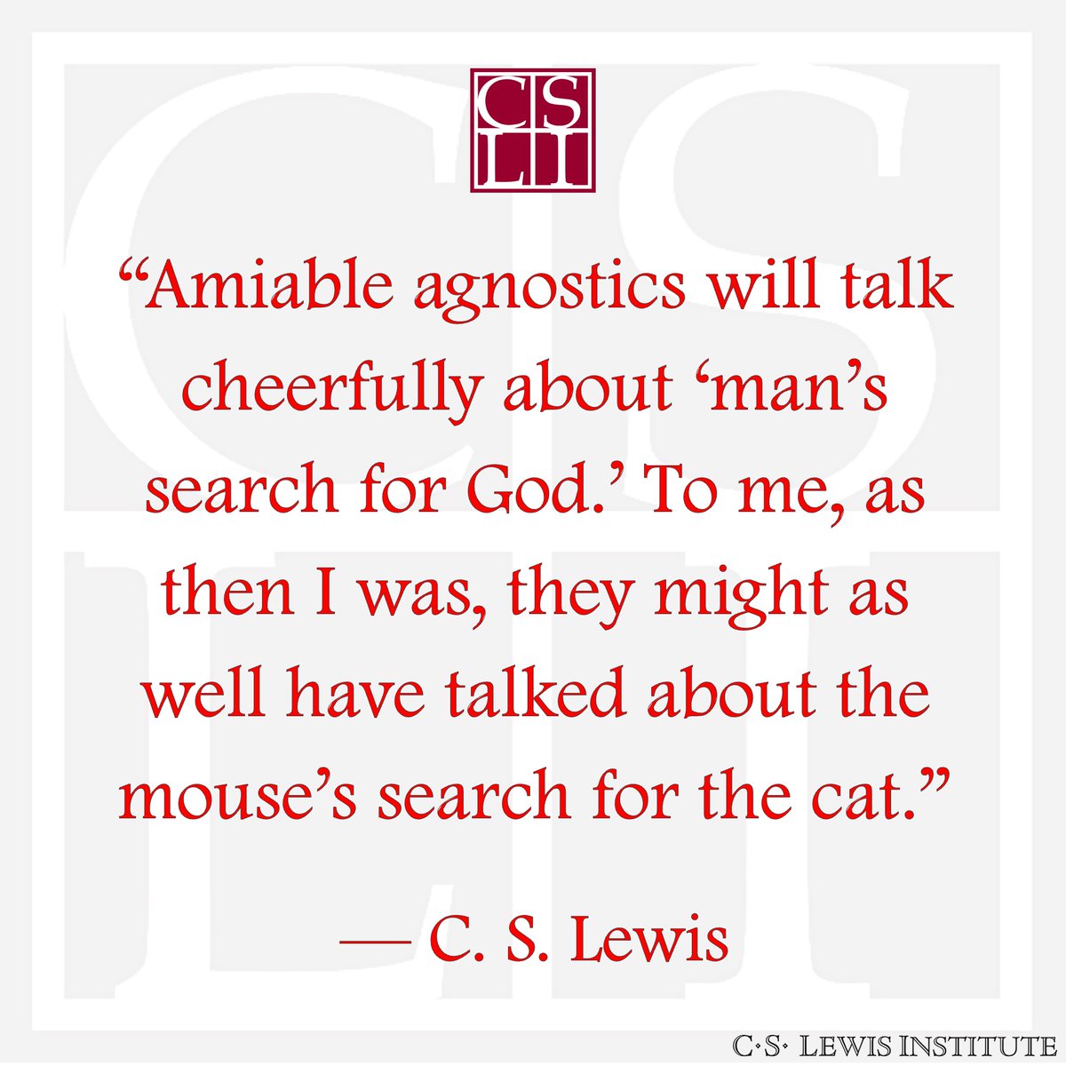 C.S. Lewis Institute tweet media