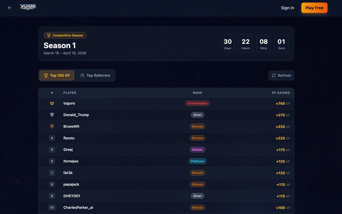 Voids Genesis TCG tweet media