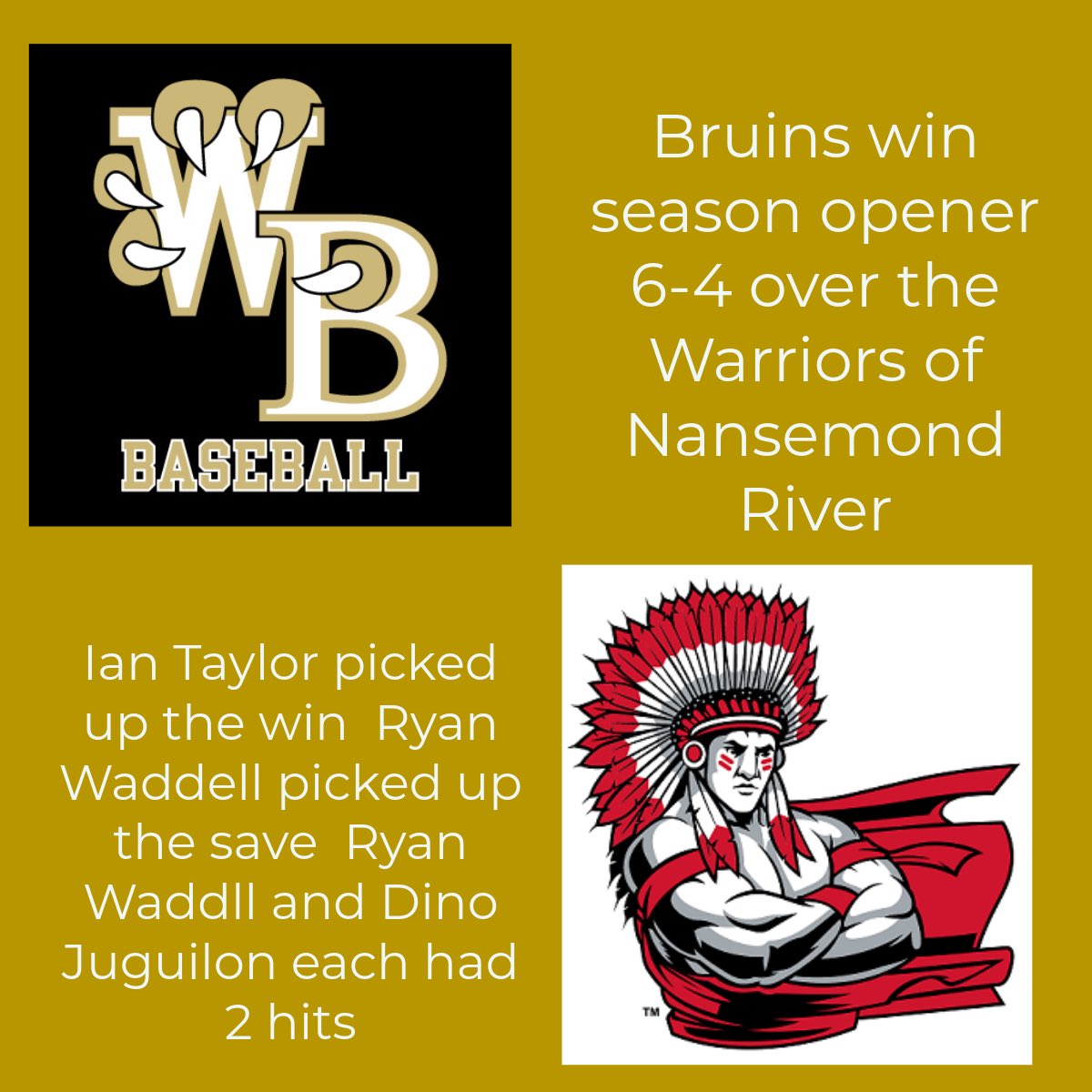 Western Branch High Baseball tweet media