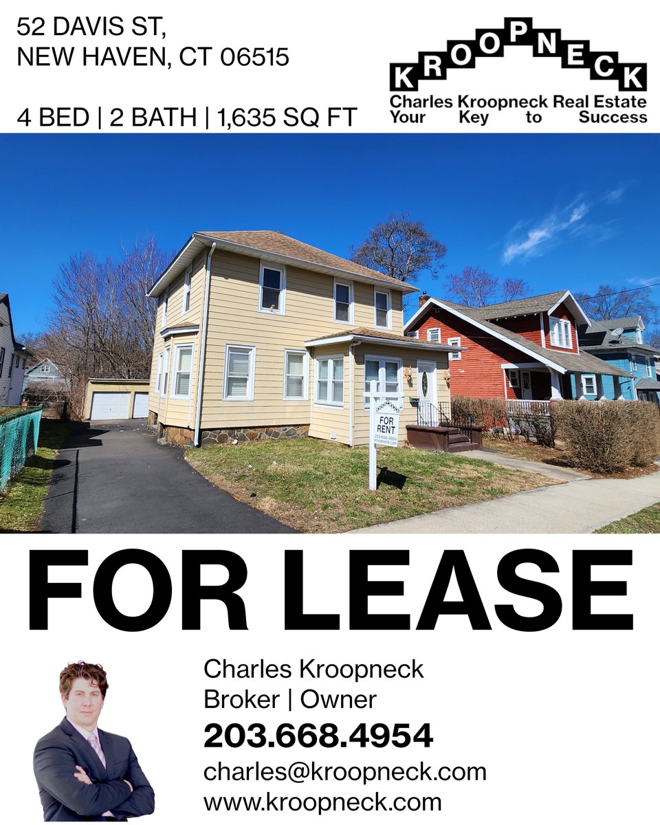 kroopneck's tweet photo. Spring Special: This 4-bed 2-bath house is now $2,995. 

To see full listing details, click the link below:
https://t.co/NbfvTuAYyT
Charles Kroopneck Real Estate
Your Key to Success
Charles Kroopneck
Broker | Owner
203.668.4954
Charles@Kroopneck.com
https://t.co/SclrmLbrBO https://t.co/5iS78mdwi2