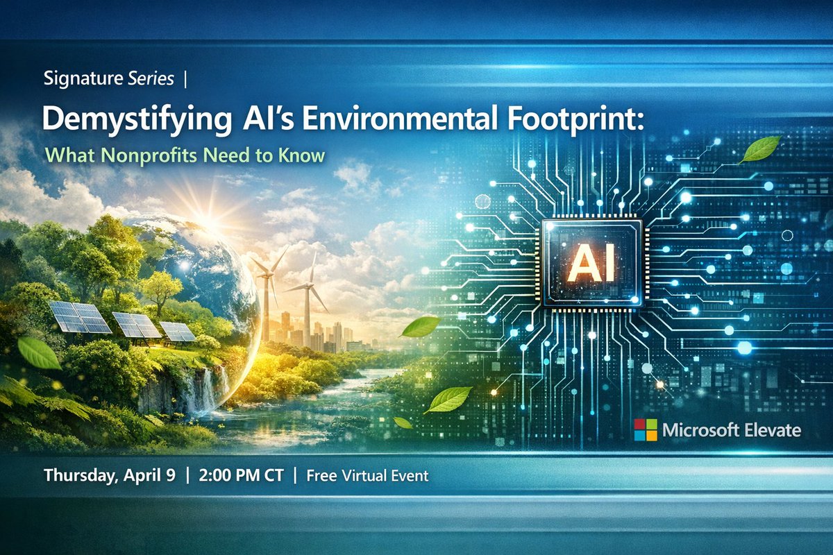 cvheady007's tweet image. Nonprofit leaders are being asked to adopt AI faster than ever—often while balancing sustainability commitments, governance expectations, and mission integrity.

Register here: msft.it/6016Qqjkw  

#MSFTAdvocate