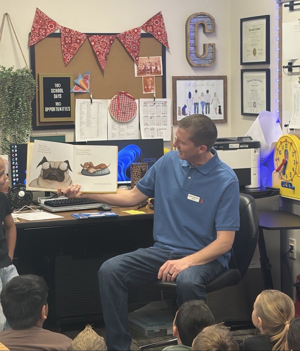 JasonPatchettNV's tweet photo. I had a wonderful time celebrating Nevada Reading week at Smalley Elementary School.  I read Pig the Pug Fibber one of my favorites. Thanks for having me!
 
#Patchett4Nevada #Readingweek https://t.co/2dpbTwFpHp