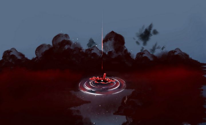 HzyPink's tweet photo. Art of the Day! "In my Anguish". Buy at: https://t.co/xv1zmQFUhc https://t.co/yzCMXP1OpF