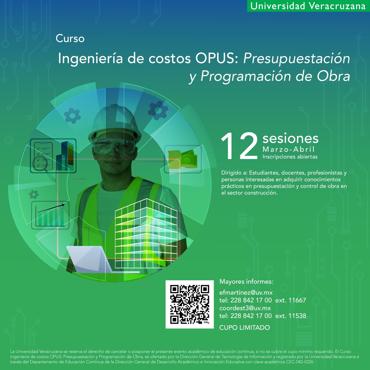 🚧 Domina OPUS y enfrenta con seguridad los retos en construcción.

✅ Interfaz
✅ Proyectos
✅ Integración del CD

⚠️ Cupo limitado
🔗 ow.ly/WnZB50Yqtuk

#CursosDEST #ConocimientoTIuv