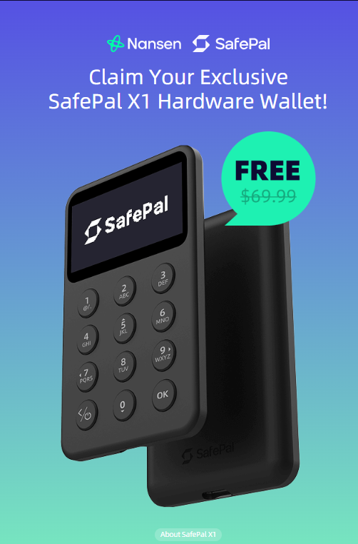 Nhận ví SafePal X1 Hardware Wallet nha ae

> Free
> Trị giá: $69.99
> Hết hạn: 31/03
> Điều kiện: 1000 điểm Nansen
> Phí shipping: $8
> Thời gian giao hàng: 7-21 Days

Nhận tại: app.nansen.ai/ref?E5spStOeNQ1
> Points
> Rewards
> SafePal

Đã đăng kí nhận ví nhưng k có crypto