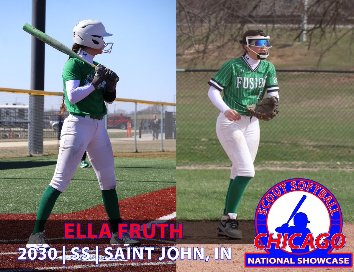 ScoutSoftball's tweet photo. Welcome Ella Fruth @Ellafruth_2012 to the Scout #Softball Chicago National Showcase. Fruth is a '30 SS from Saint John, IN. Ella simply finds the barrel when she swings it and has a extremely quick release at SS. Request your invite to Chicago: https://t.co/cIrZ5t3L4R https://t.co/0ANIYUEiv7
