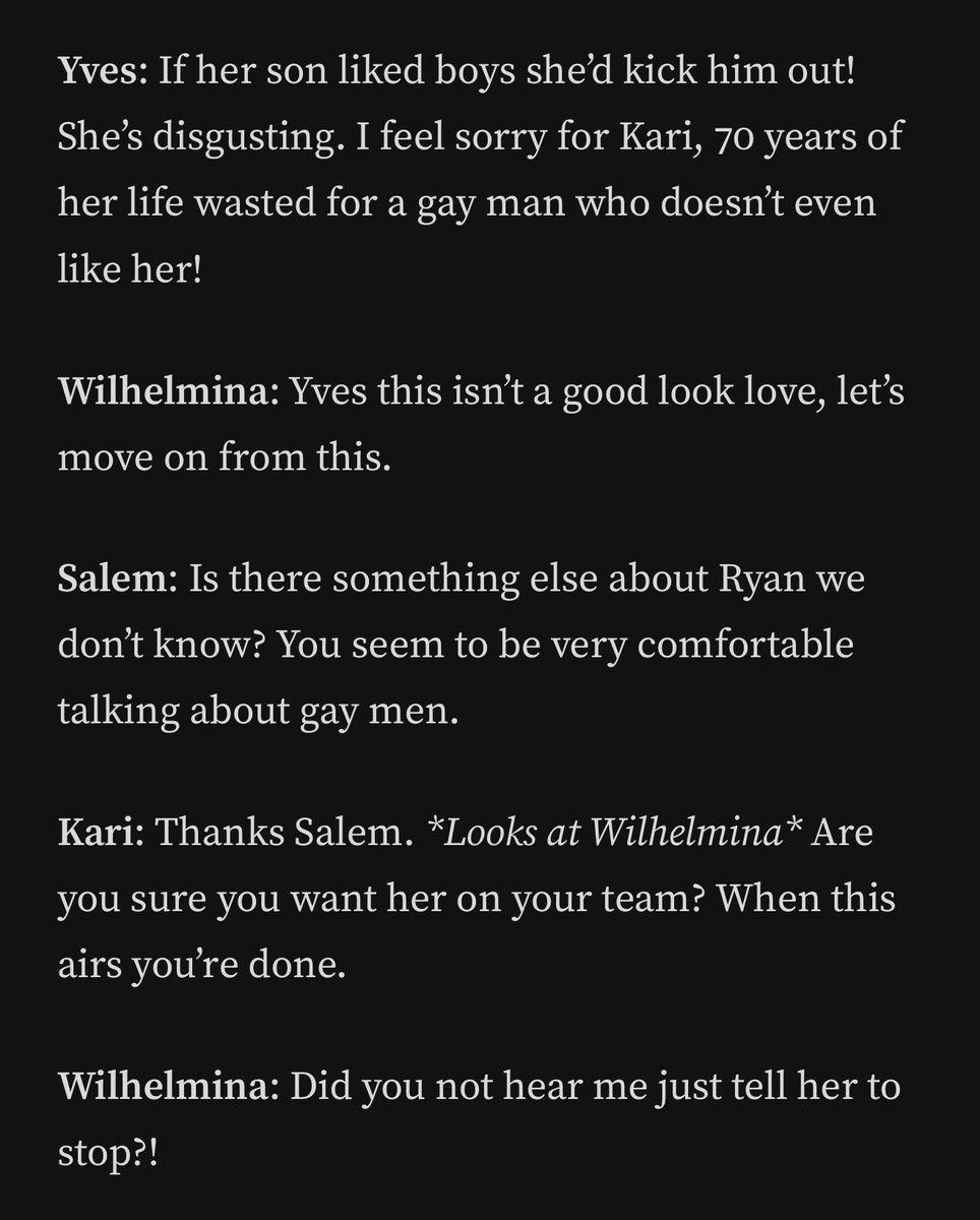 I tried stopping Yves from this tirade, but it was a lost cause. I’m sorry <a href="/TheKariKAdams/">Kari King-Adams</a> and John now have to deal with the repercussions of Yves’s accusations. #RHOTC