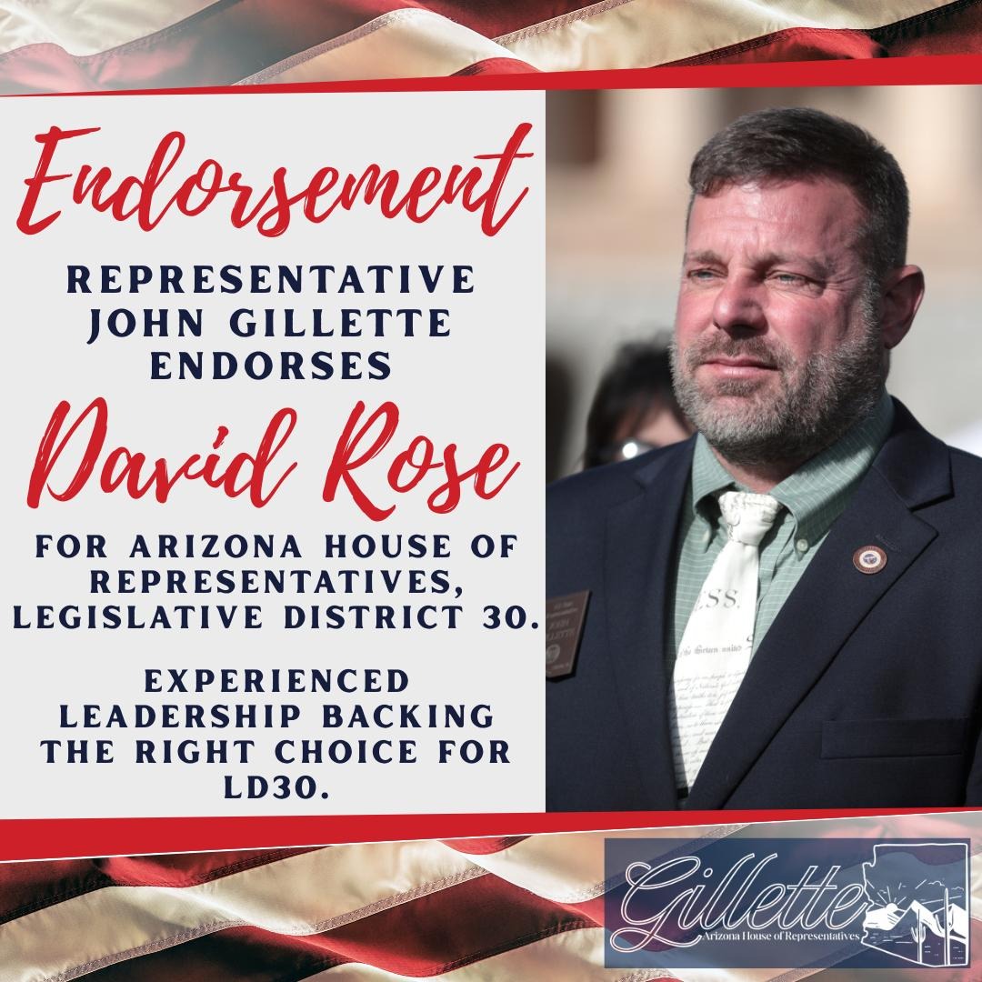 Rep. John Gillette AZ House LD30 tweet media