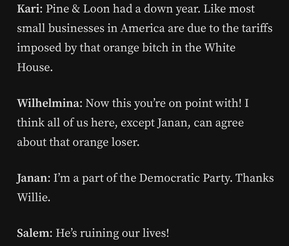Janan is the only republican on the cast! #RHOTC