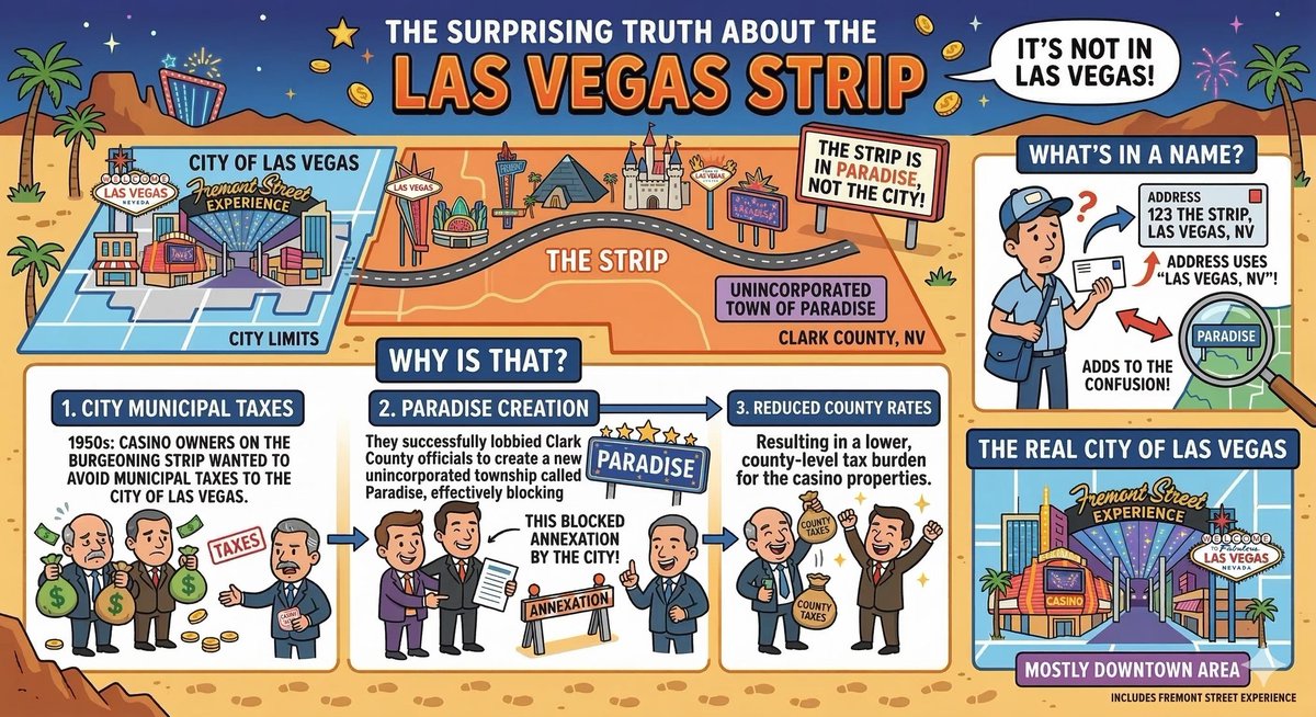 Ever since I transferred the flag to Southern Nevada, I've heard people say "the City" with reference to the Las Vegas Strip...it turns out that the Strip isn't part of the City at all #lasvegas #lvcva #lasvegasstrip