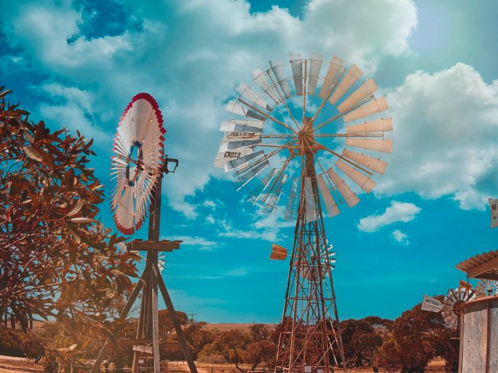 PubtestThe's tweet photo. Art of the Day! "Penong Windmill". Buy at: https://t.co/BXKo1DsCxZ https://t.co/wrrohJjSMF