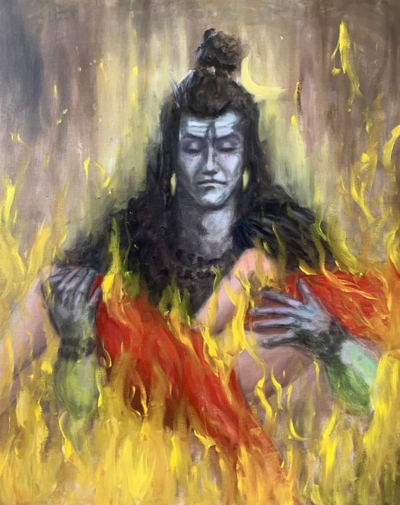 Lalit3d's tweet photo. Art of the Day! "PRIYE SATI(BELOVED SATI)". Buy at: https://t.co/I2EQgmPok3 https://t.co/sMWgApPKYH