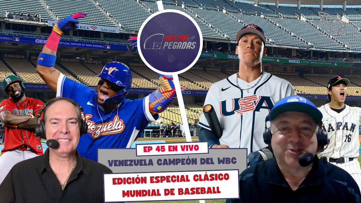 RectaPegPod's tweet photo. LO QUE DEJÓ UN GRAN CLÁSICO MUNDAL ⚾️

Recordaremos los grandes juegos y la gran final donde VENEZUELA consiguió el campeonato ⚾️🏆

Los esperamos en RECTAS PEGADAS con @valdezrocket y @GuillermoCelis a las 9pm

https://t.co/SurGCXvdZE https://t.co/XnOPPzJD3X