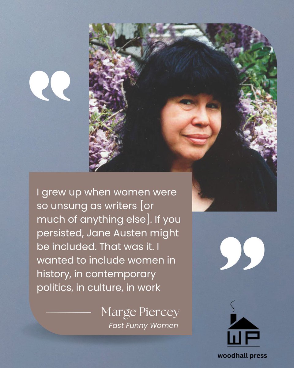WoodhallPress's tweet image. #WomensHistoryMonth thoughts from #author Marge Piercey!

Marge's #essay appears in #FASTFUNNYWOMEN #flashnonfiction #womensempowerment #anthology edited by @TheGinaBarreca. Find the Fast Women #BookSeries at bit.ly/41tyK2j

#womenauthors #funnywomen #mustread