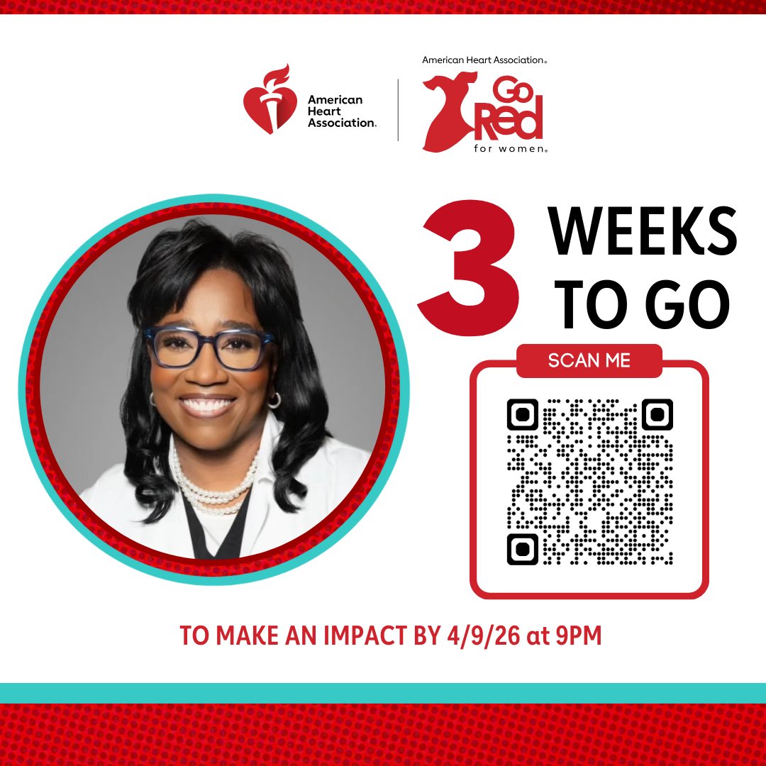 page_drnp's tweet photo. https://t.co/K6yRq6ltsK
Women, especially women of color, face unique heart health challenges. Heart disease is the number one killer of women. Your donation has the power to change that! Will you help me make a difference by donating? Thank you in advance! ❤️ https://t.co/qMCkHXX14Y