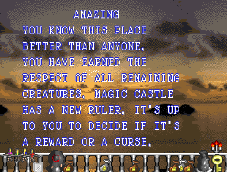 de__baf's tweet photo. The new ruler of Magic Castle.
King, Rank AAA+ 5★
No Lucky Charm used, special ending.

Took me around half a year to fully explore the game.
I guess the next goal would be playing on EX hard, but that's for the far future. https://t.co/ZAu2EfuLJO