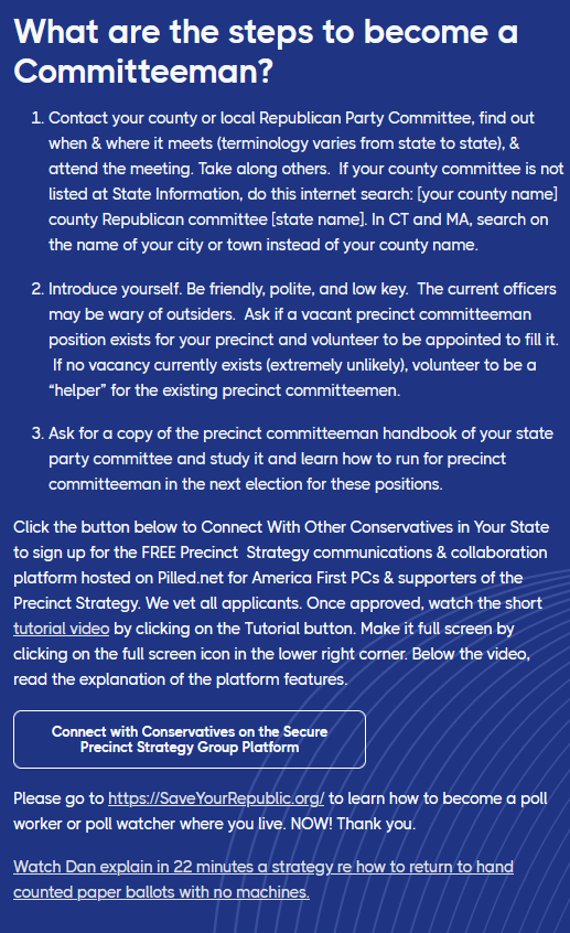 Precinct Strategy 2 get Common Sense Election Laws tweet media