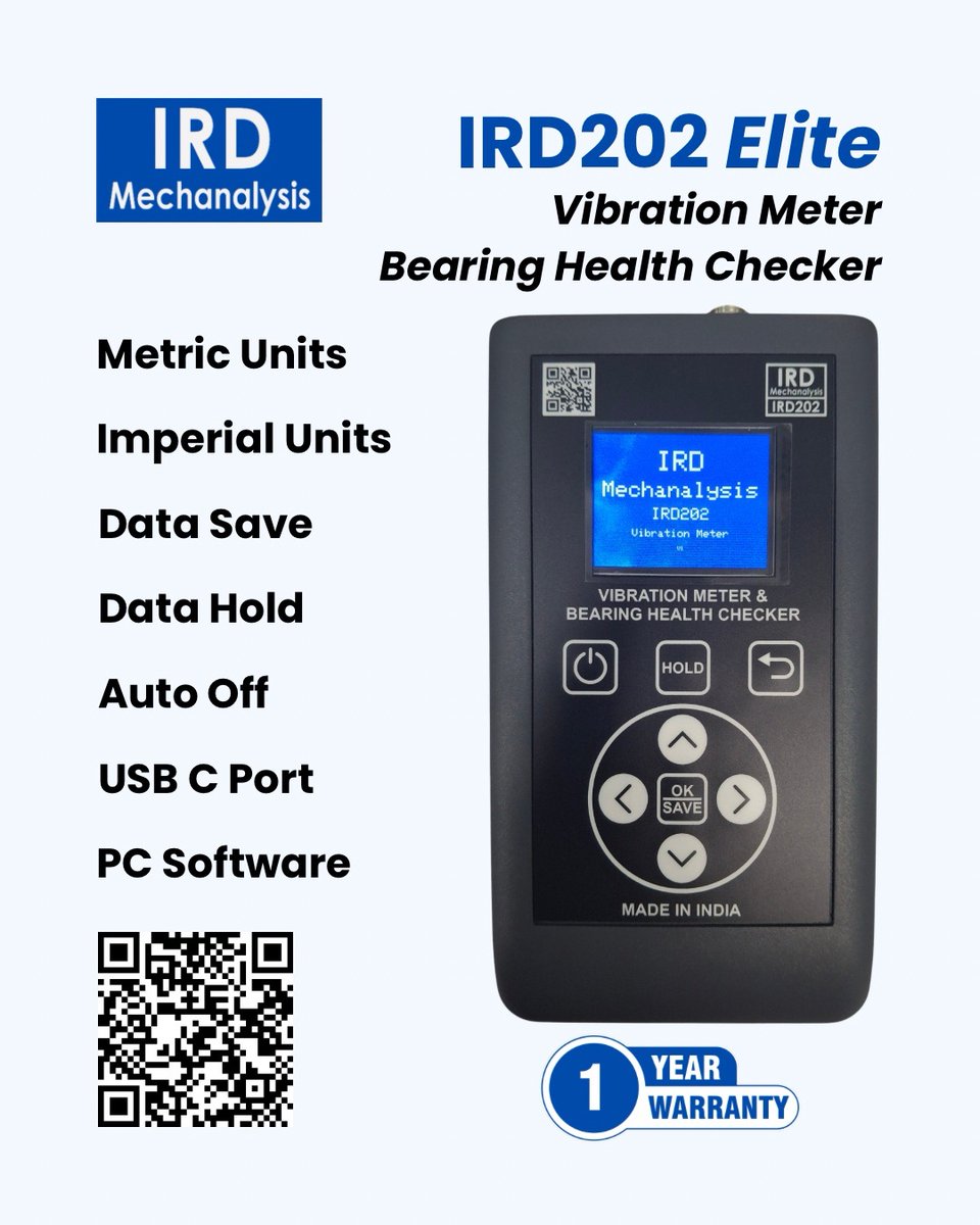 IRDMechanalysis's tweet photo. IRD202 Elite - Vibration Meter and Bearing Health Checker is available for purchase online at our website https://t.co/XLut8Gfozx https://t.co/rVY826fc7q