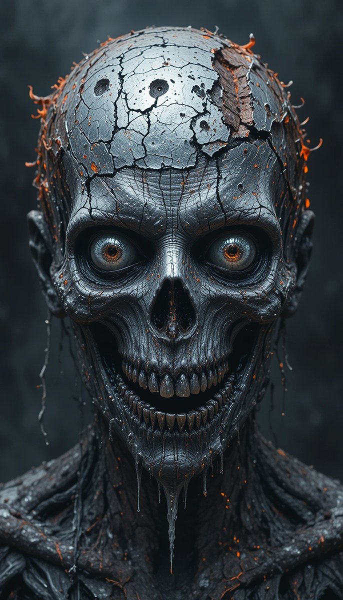 NYGodfather17's tweet image. Good night all, pleasant dreams!😬
Show your Skull Art 💀
#AIart #Creepy #Horror