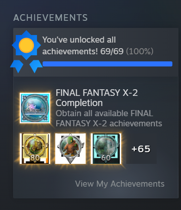 kaimintchoco's tweet photo. Finally!!! FFX, FFX-2, and Last Mission is so tedious to complete lol https://t.co/HSZQZfFEd4