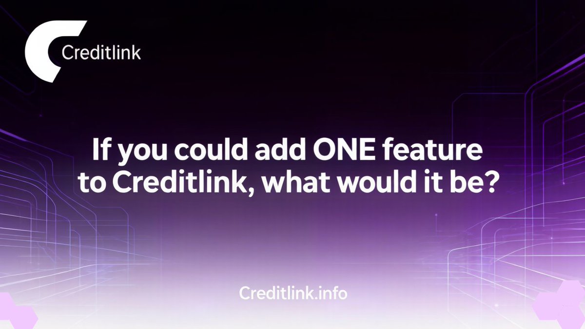 creditslink's tweet image. 💡 If you could add ONE feature to Creditlink, what would it be?

Examples:
• Whale alerts 🐋
• Smart money tracking 🧠
• Token risk signals ⚠️
• Portfolio insights 📊

Drop your idea below 👇
The best suggestions might get built.🥰
#Creditlink #CDL #Dapp