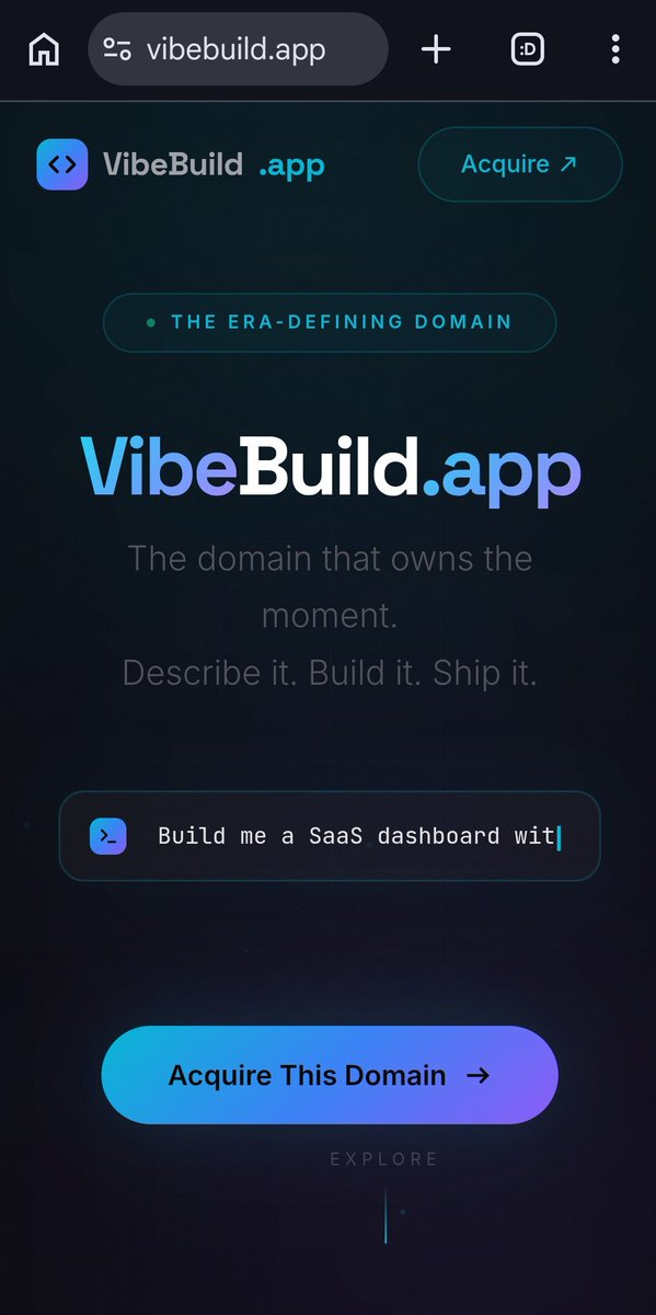 Vibe Build App tweet media
