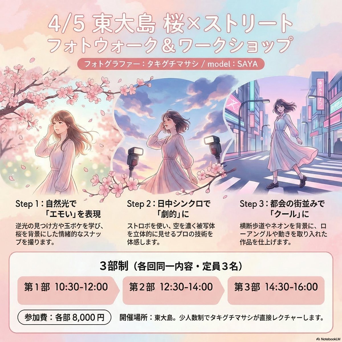 スマイルメーカーフォト　タキグチマサシ　＃📸4/5千本桜ワークショップ開催 tweet media