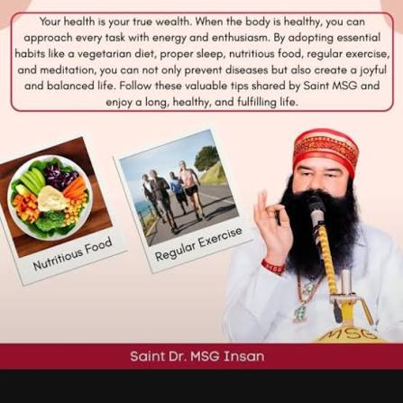 komal_sodh1874's tweet image. Health is real wealth. Eat nutritious food, stay active, sleep well &amp;amp; meditate daily for a balanced life.
Follow the guidance of #SaintDrMSG  and choose a healthier, happier you. 
#UpgradeYourLifestyle

Saint Gurmeet Ram Rahim Ji