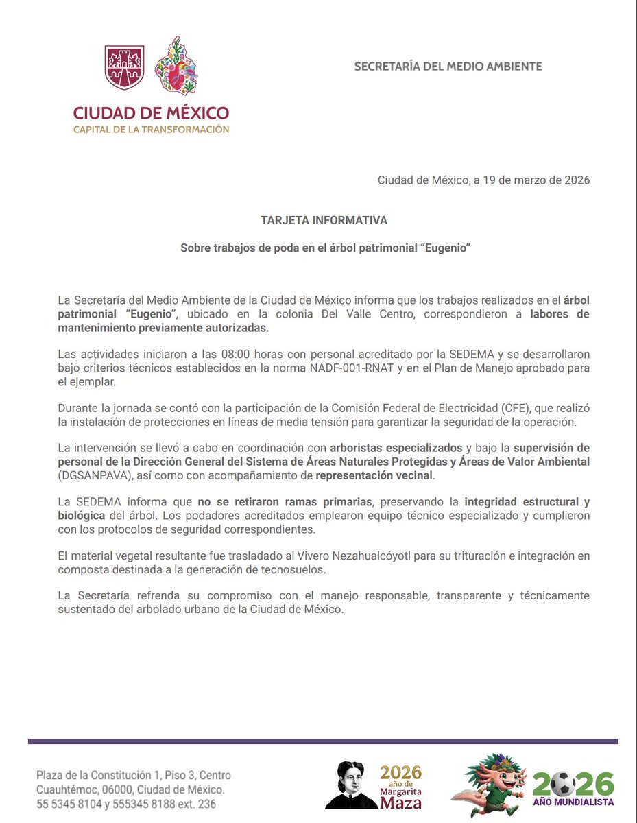 Secretaría del Medio Ambiente tweet media