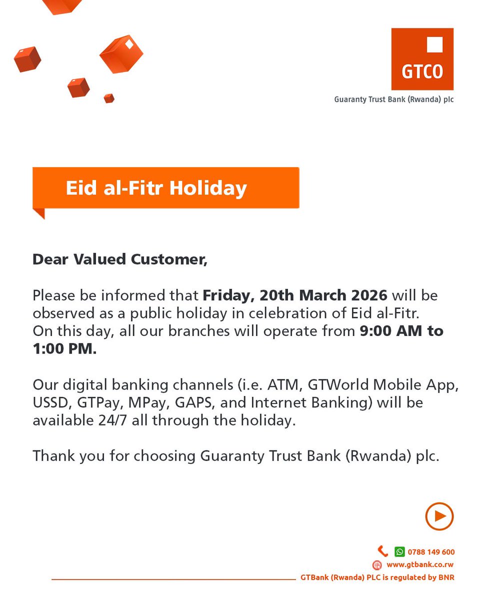 GTBank Rwanda tweet media