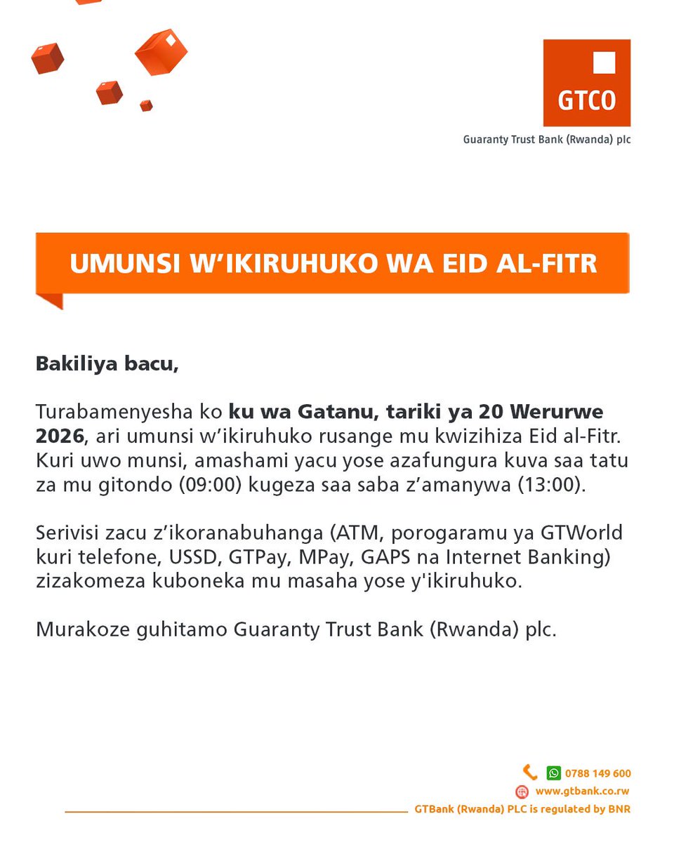 GTBank Rwanda tweet media