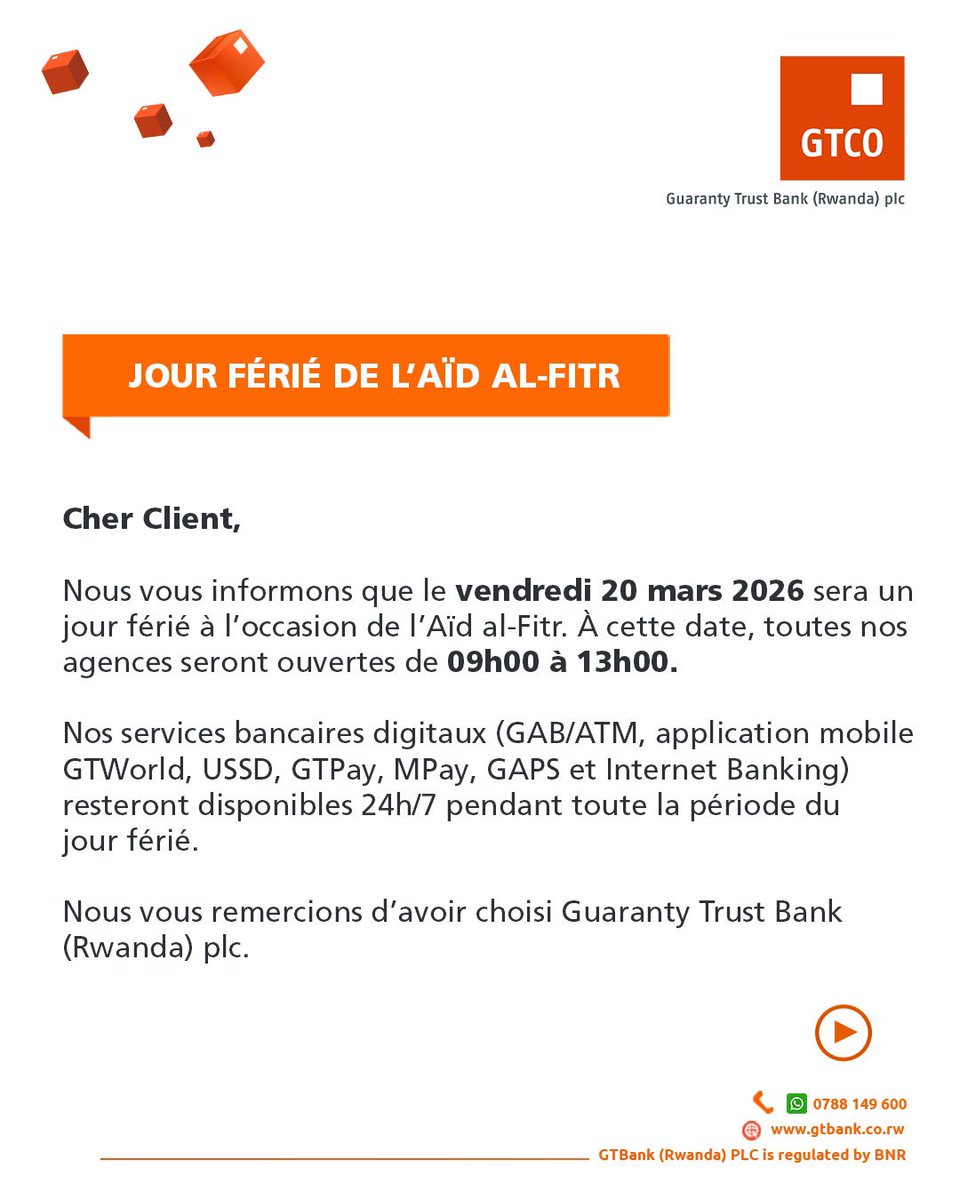 GTBank Rwanda tweet media