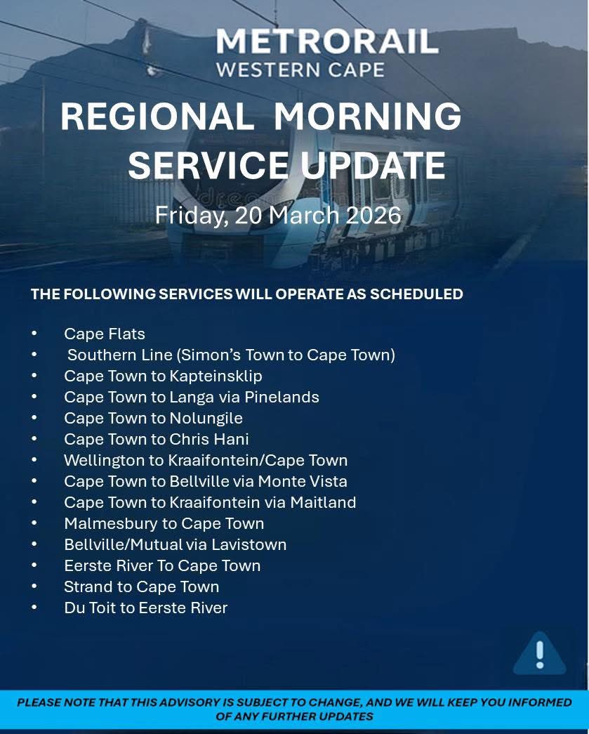 Metrorail W/Cape tweet media