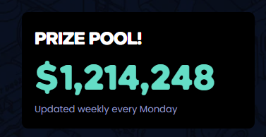 THIS IS THE CURRENT GRAND ARENA PRIZE POOL

ONE MILLION TWO HUNDRED FOURTEEN THOUSAND TWO HUNDRED FORTY-EIGHT UNITED STATES DOLLARS

THERE ARE STILL 2 MONTHS LEFT IN THE SEASON

TOO MUCH FOMO <a href="/Moku_HQ/">Moku✨</a>