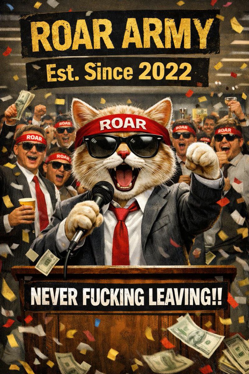 sonu_dahiya22's tweet image. @BithumbOfficial @bithumbmkt wen listing #ROAR @RoaringKitty_22 people's cat memecoin true #cto 0xd8c978de79e12728e38aa952a6cb4166f891790f

Buy #ROAR believe in #ROAR stay with #ROAR