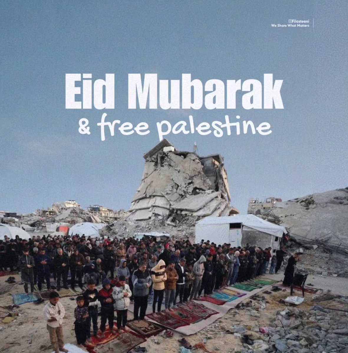 Eid Mubarak and Free Palestine.