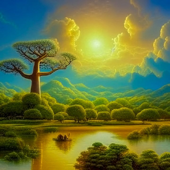 nikonino's tweet photo. Art of the Day! "Baobab Sunset". Buy at: https://t.co/z6cS1g3o0q https://t.co/fs4jFPktHa