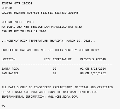 NWS Bay Area 🌉 tweet media