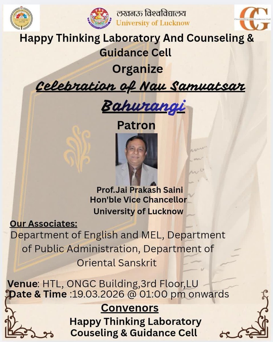 Happy Thinking Laboratory, University of Lucknow tweet media