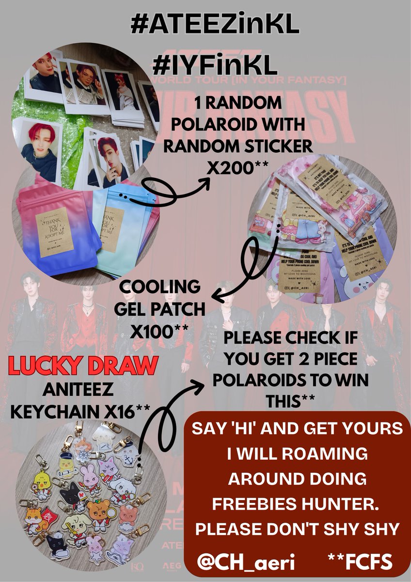 CH_aeri's tweet photo. ✨FREEBIES✨

Blind Bag as usual 😅

📍 Axiata Arena, Bukit Jalil
📅 22 March 2026 (Sunday) 
⏰ 10:30AM UNTIL FINISH
🤗 FCFS

#ATEEZinKL #IYFinKL #ATEEZinMY #ATEEZ https://t.co/zF9TEQQXob