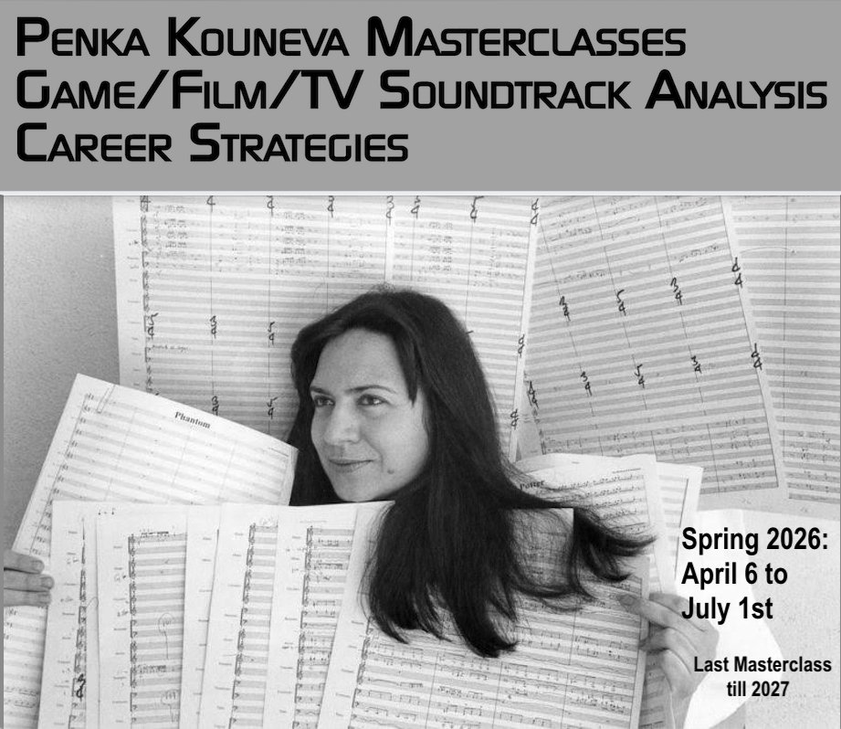 PenkaKouneva's tweet image. Penka's Masterclass: 10 private mentorings, 60 soundtracks analyzed, personalized strategies for growth of skills &amp;amp; community building, feedback on your music. Spring 2026 starts on Apr 6. penkamasterclasses com Last iteration of the class in 2026. #filmcomposer #filmscoring
