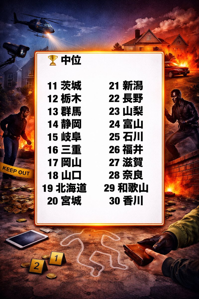 imasara_note's tweet photo. 「実は危険…犯罪率が高い都道府県TOP47」

#ランキング
#都道府県ランキング
#日本ランキング
#雑学
#豆知識
#意外と知らない
#へぇと思ったらRT
#犯罪
#治安
#日本の闇
#危険地域
#ニュース https://t.co/C69eXiwrmK