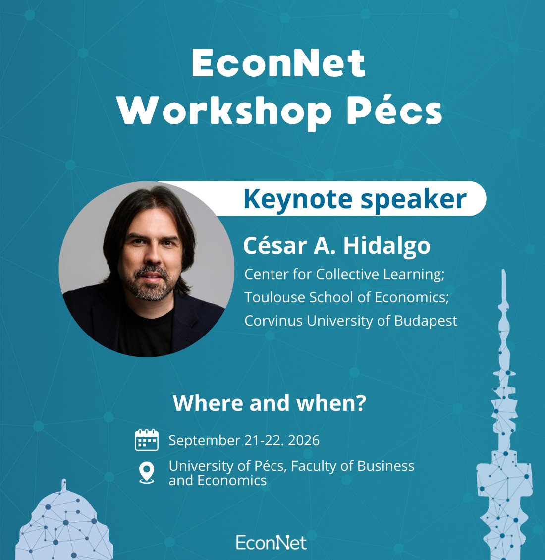 EconnetG's tweet photo. @cesifoti will be a keynote at the upcoming EconNet Workshop! A leading voice in economic #complexity and key contributor to #relatedness framework. His work reshaped how we think about capabilities and diversification.

🔥Let’s join us: https://t.co/Z0Awg7Guez https://t.co/6bHFGLrgjN