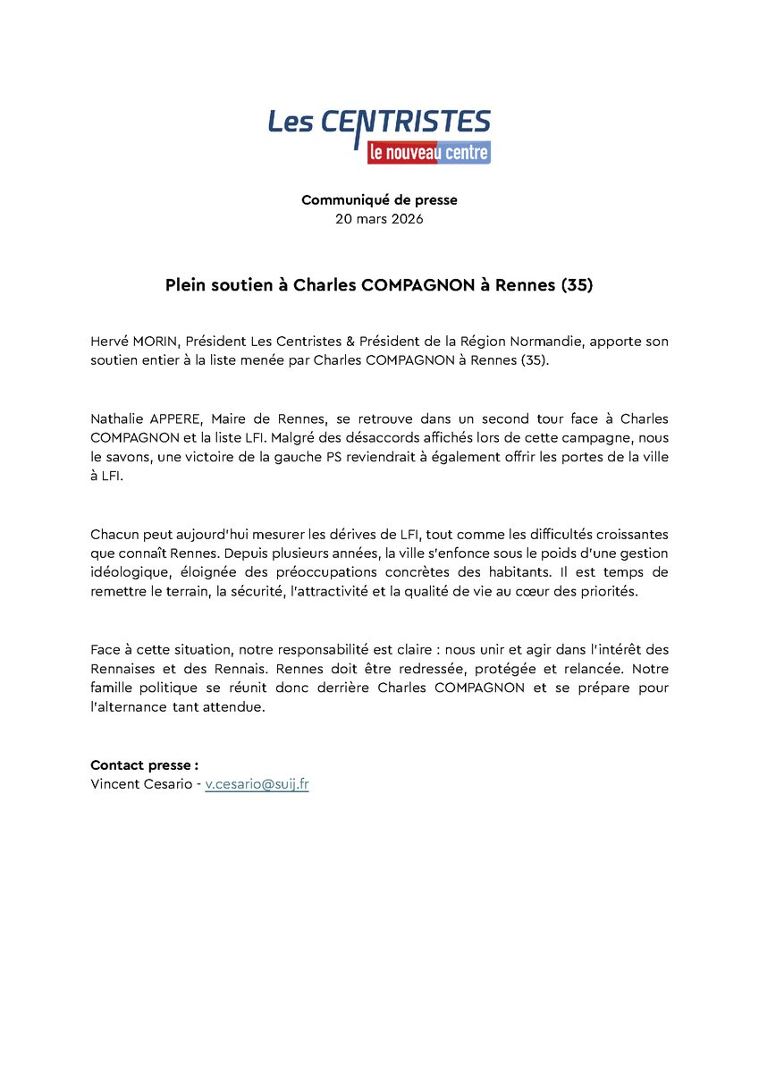 Les Centristes tweet media