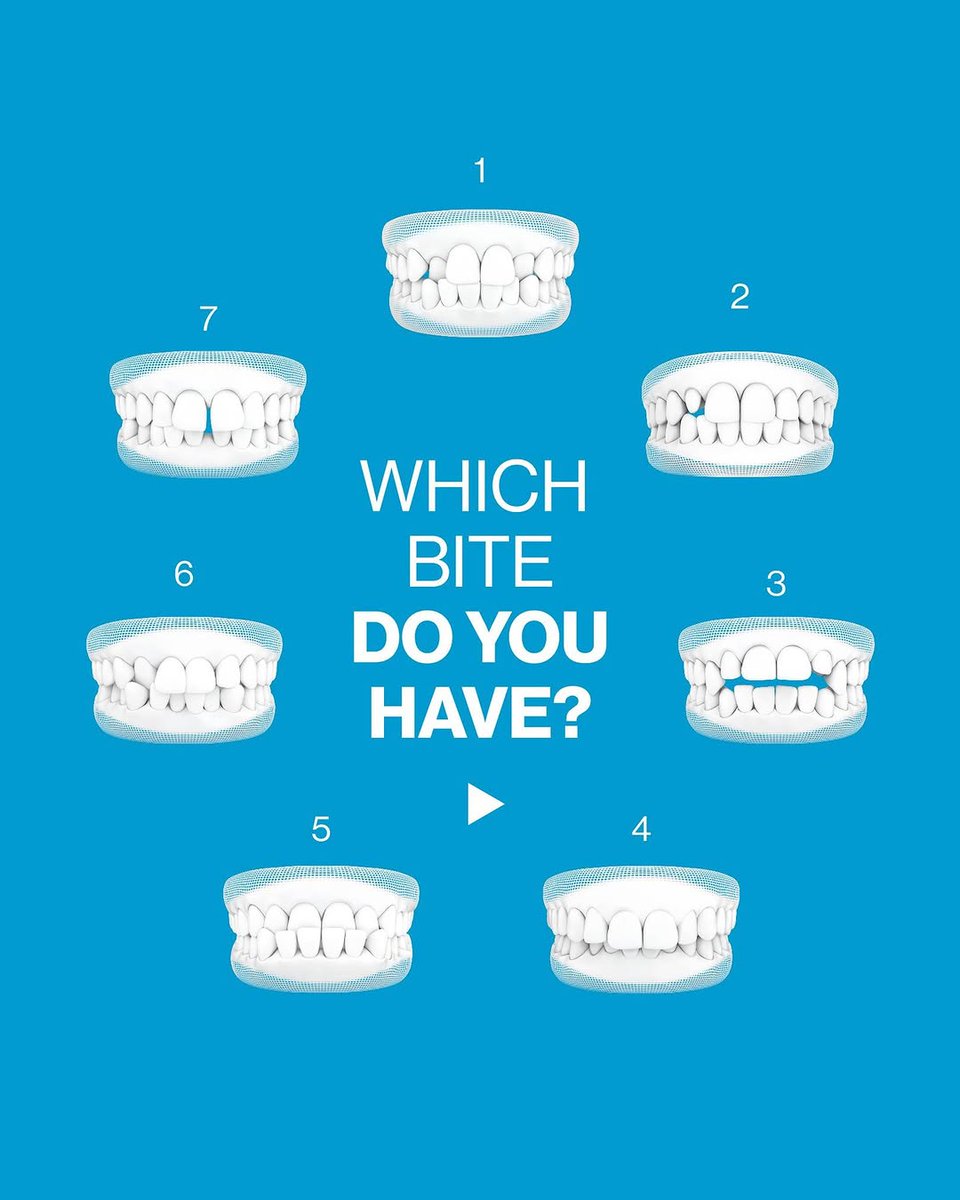 ParkOrtho's tweet image. Which bite type are you? 🤔 At Park Orthodontics, we fix deep bites to crowded smiles with advanced Invisalign® tech! Book a FREE scan at our Glasgow clinic and see your future smile in 3D! 🖥️✨ Comment or DM for a quick expert opinion. #Invisalign #SmileTransformation