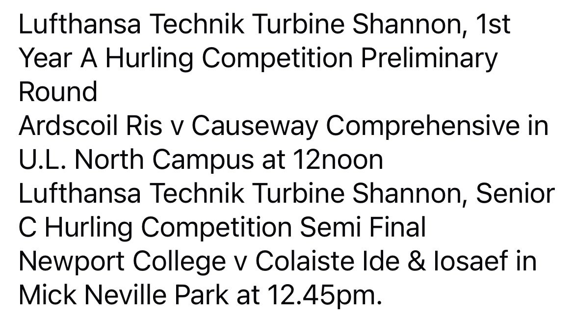 Limerick Post Primary Schools GAA tweet media