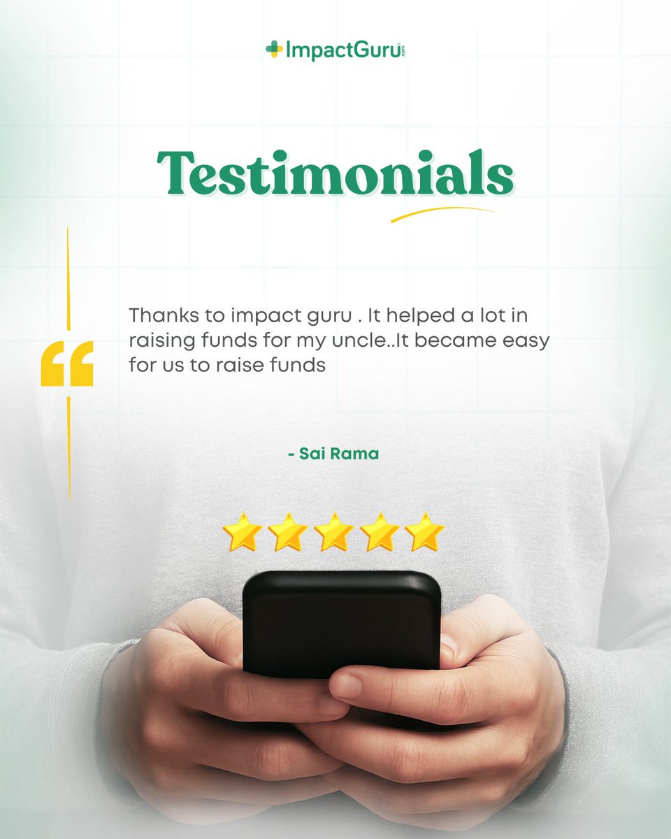ImpactGuru's tweet image. Another beautiful day, another heartfelt testimonial!

#ImpactGuruTestimonial #KindWords #BeKind #Review