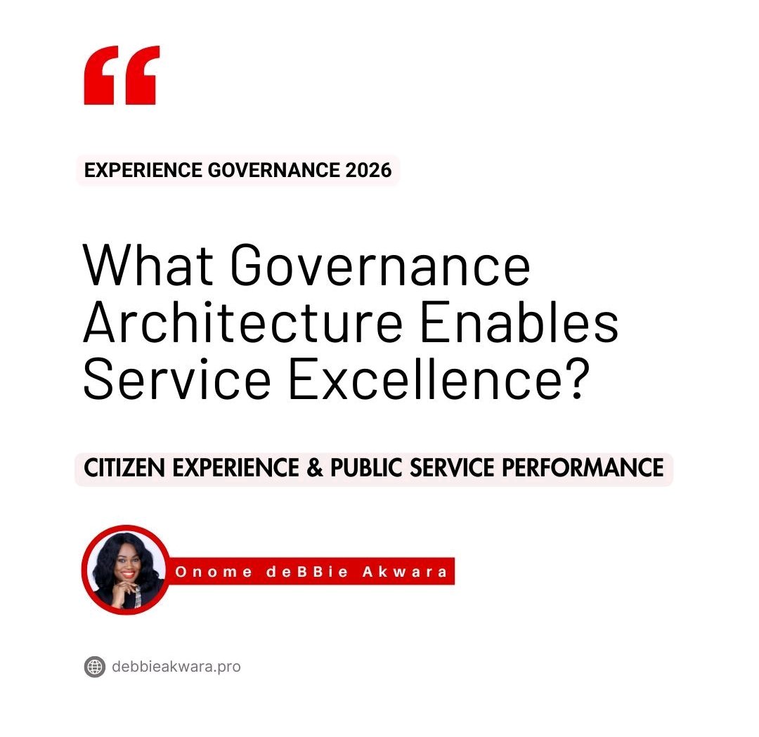 Many governments already have institutions responsible for: service standards, public sector reform, consumer protection, and citizen engagement. 

Yet, these functions often operate separately. 

The conversation continues...

#deBBieAkwara
#PublicSectorReforms