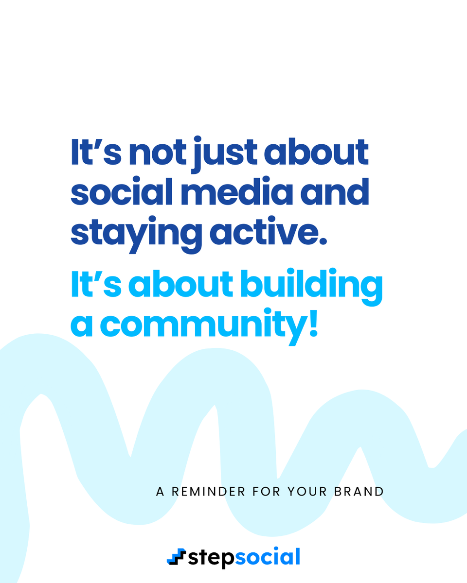 StepSocialCom's tweet photo. Social media isn’t just about staying active.

It’s about building a community. 🤝

#socialmediamarketing #communitybuilding https://t.co/BvlV7wCFpj