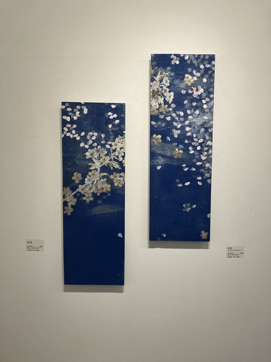 Gallery Fieldで開催中の「木下めいこ 日本画展〜さくらさくら〜」。桜がちょうど開花しはじめた時期にあわせてスタートした同展では、サイアノタイプを用いて描かれた桜の大作に注目。自然光によって生まれる藍色はひときわ美しく、微妙なグラデーションに引き込まれます。3/29まで。（成）